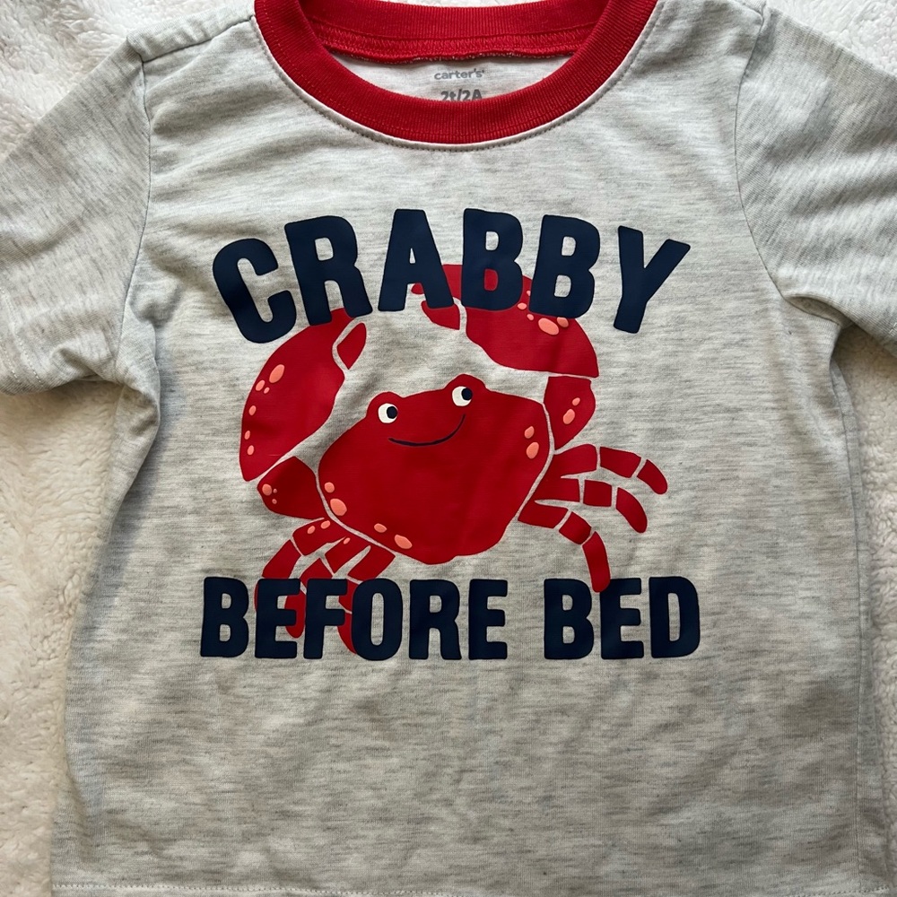 Carter's Gray and Red Kids Pajama Top